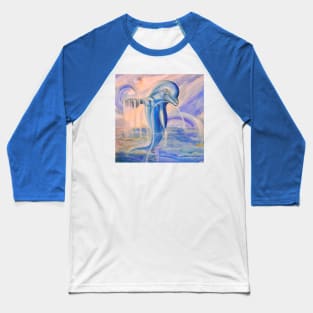 Artsy Dolphin Baseball T-Shirt